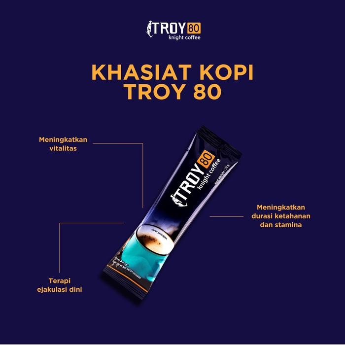 PROMO  TROY 80 Kopi Vitalitas Stamina Pria Dewasa Kuat Tahan Lama Herbal
