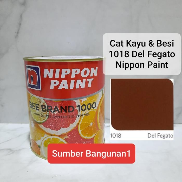 Nippon 1018 Del Fegato cat minyak kayu coklat tua marun merah pintu