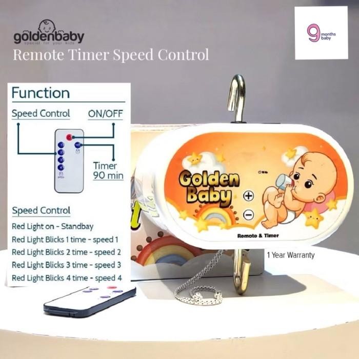 MKS - Golden Baby Remote + Timer Ayunan Bayi Listrik/Elektrik Ori