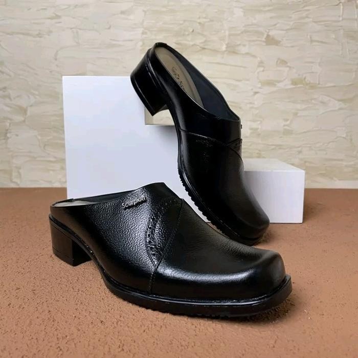 Original Scorpion 071330 Sepatu-Sandal (Bustong) Formal/Casual/Pantofel Wanita Bahan Kulit