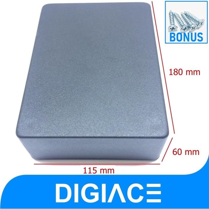 w867- Box Plastik Hitam / Box Projek 18