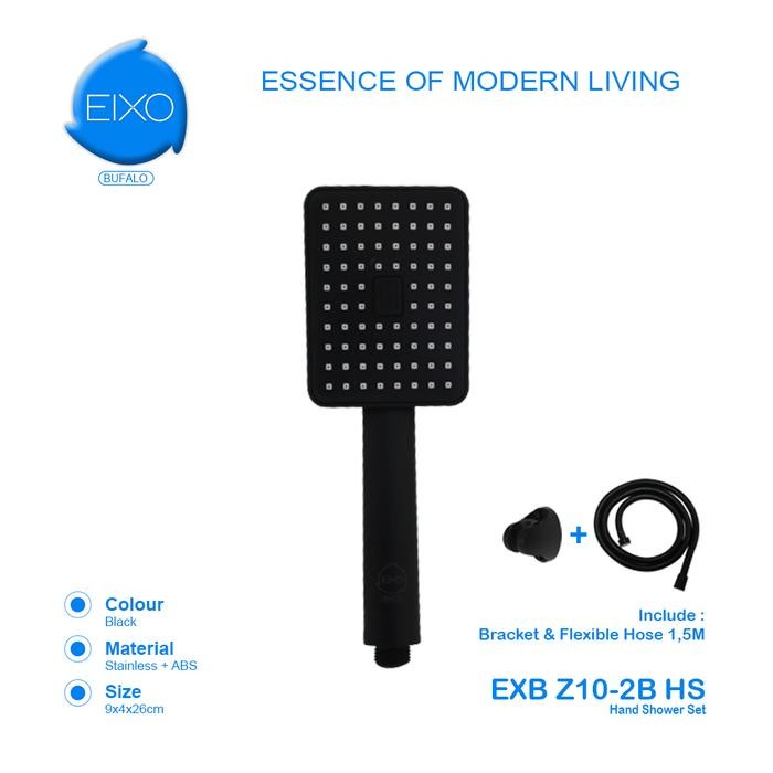 ASLI EIXO Bufalo Black Hand Shower Kepala Shower M Hitam Minimalis READY STOCK