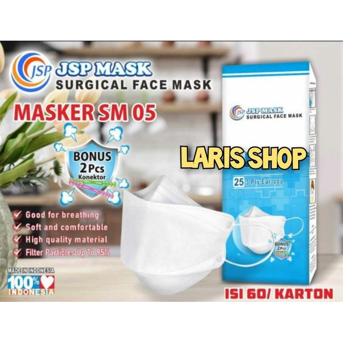 KJB MASKER KESEHATAN 3PLY ISI 25PCS MERK JSP MASK - SM 05