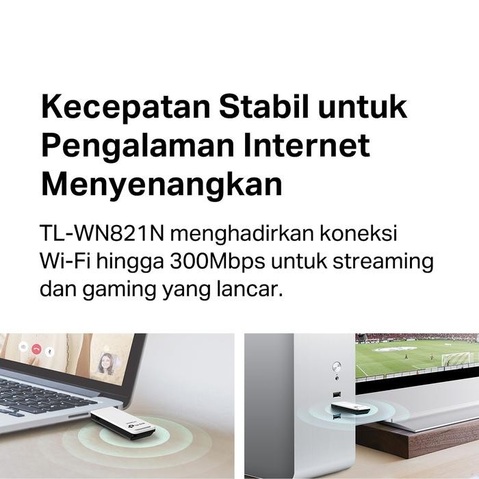 etlj- Tp-Link Tl-Wn821N 300Mbps Wifi Adapter Usb Adapter Wireless Wifi Dongle Wps Desktop