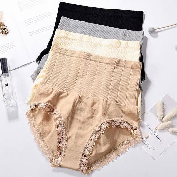Celana Dalam Waist Korset latex Seamless Wanita Boxer Munafae Pants CD - KR045