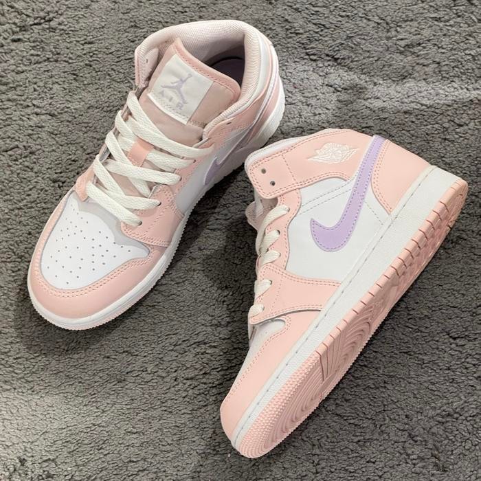 Nike Air Jordan 1 Mid Pink Washed 100% Authentic