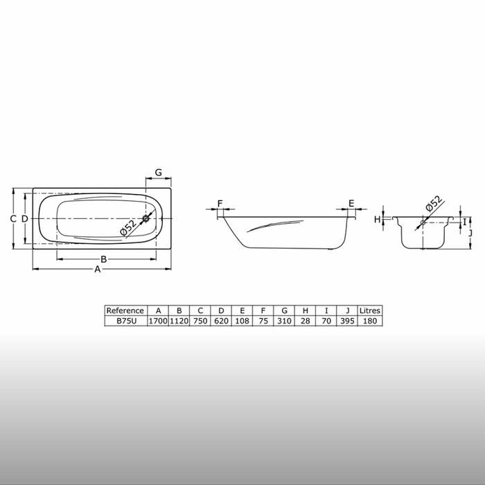 Termurah Bath Tub Toto Fb 1700 - 75 / Tempat Mandi Berendam Toto Fb 1700 - 75 Terlariss 