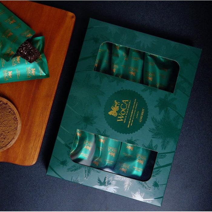 Eat,- Woca Wafer Coklat Premium Coconut Chocolate