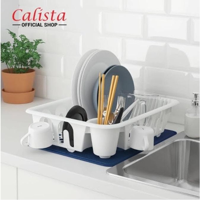 Calista Nebula Rak Piring Plastik/Tempat Pengering Cuci Piring Gelas
