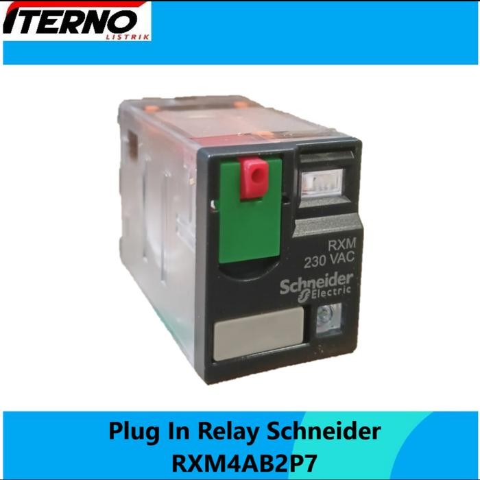 a8lq- Rxm4Ab2P7 220Vac Relay Schneider Socket Rxze1M4C Setara My4N 14 Kaki