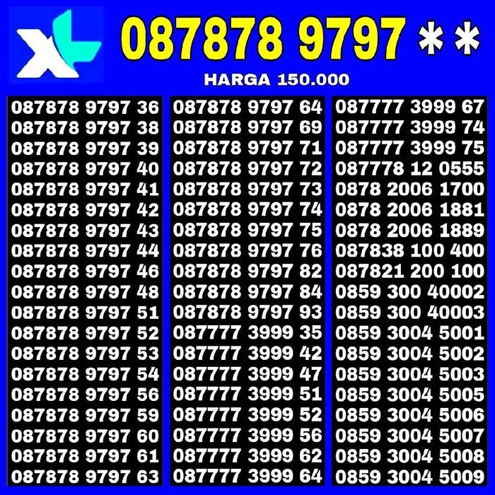 BdGGadget- Nomor Cantik Xl 4G Lte Kartu Perdana Xl Sim Card