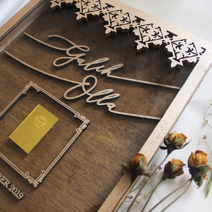 Frame Mahar 20x30 Bingkai Mahar Rustic Mahar Rustic