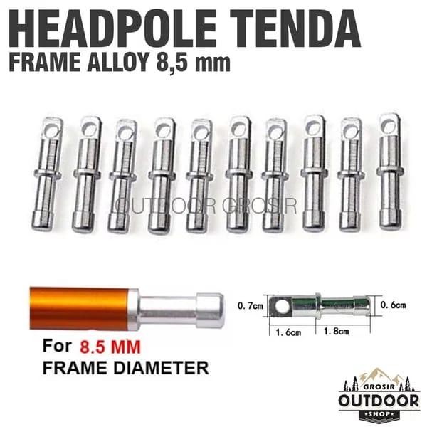 Ujung frame tenda alloy Headpole Frame Alloy