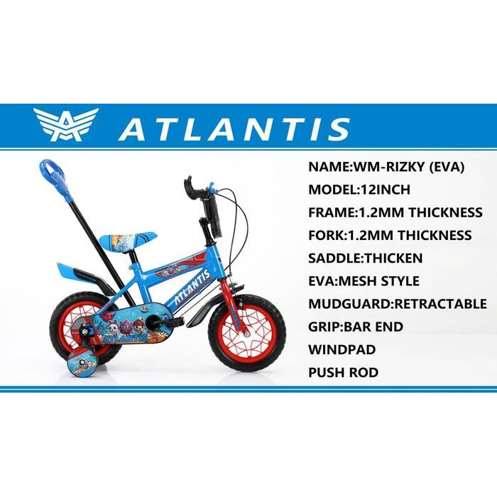 SEPEDA ANAK BMX ATLANTIS 12" 12 RISKI BAN EVA