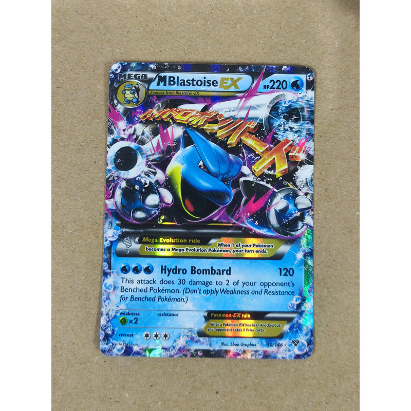M Blastoise EX XY Base Set #30 Pokemon TCG Trading Card Game English Kartu Game