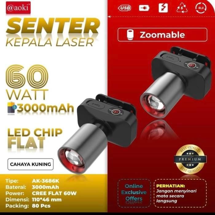 NEW Senter Kepala AK-3685Q / AK-3686K AOKI