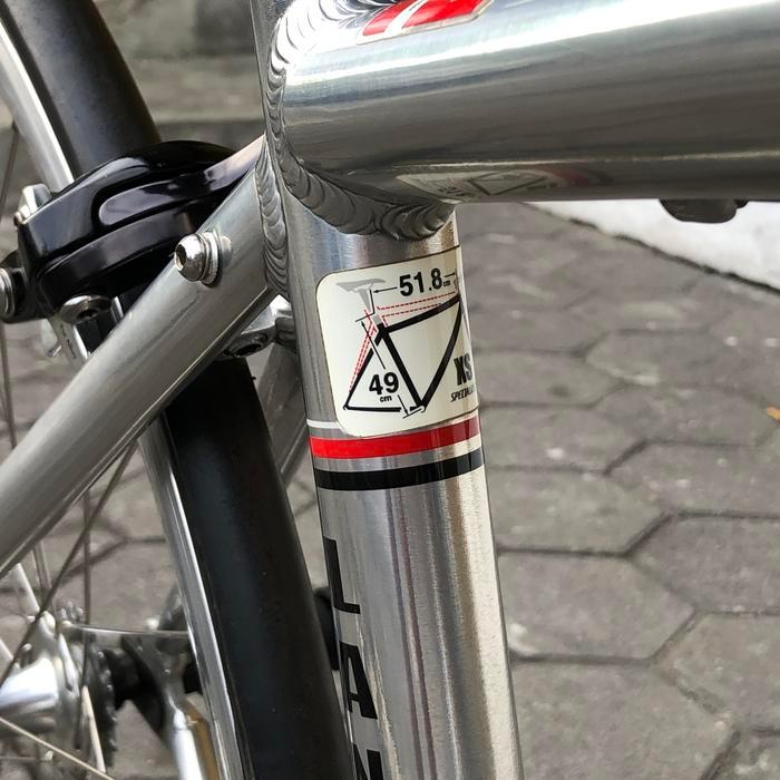 Bisa Gosend Fixie Specialized Langster Alloy Carbon Fixed Gear Chrome Silver Bekas