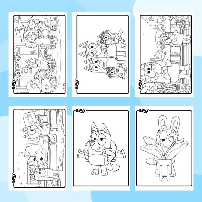 Buku Tebal 50 Lembar, Bukan Yang Tipis Sekali Pakai Buku Mewarnai Anak Bluey 50 Lembar Hvs 100Gsm