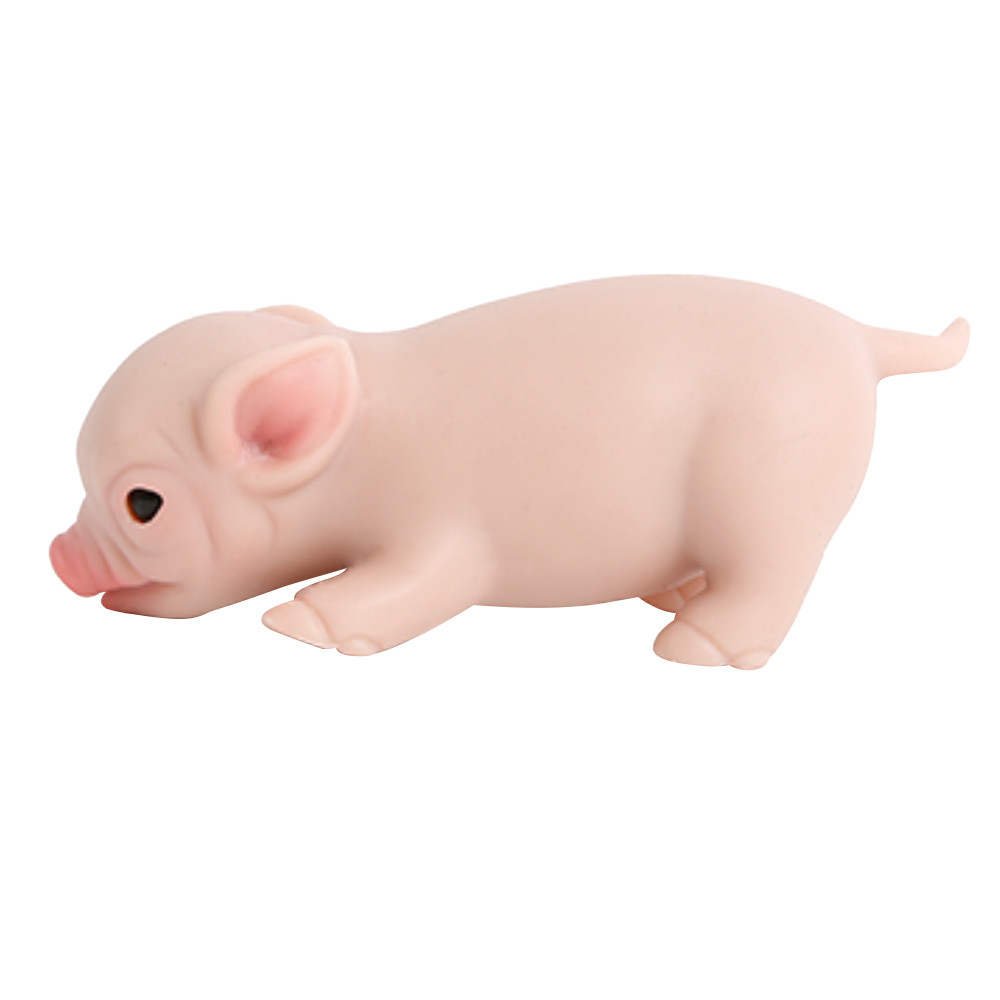 IVITA 14CM 100% Full Body Realistic Art Mini Silicone Piglet Toys Silicone Reborn Pig Doll with Eyes