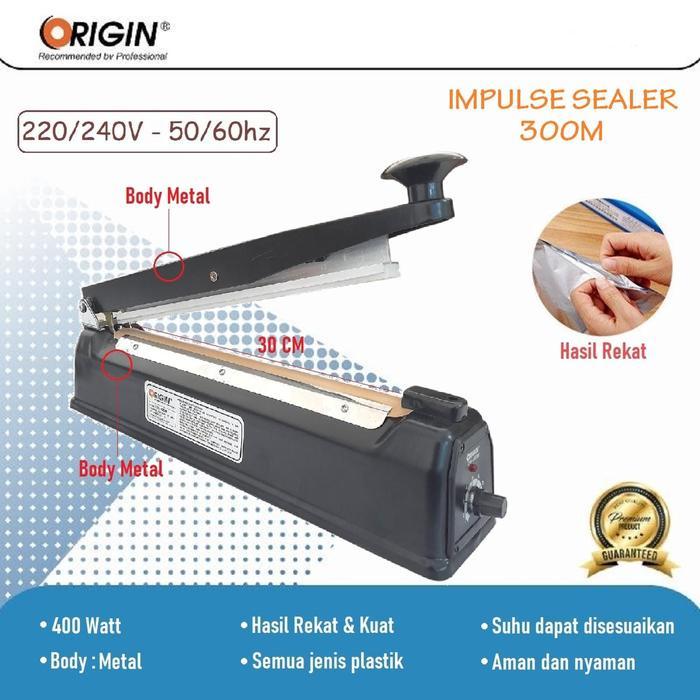 Best Seller Mesin Press Sealer / Alat Press Plastik / Impulse Sealer Origin 300M