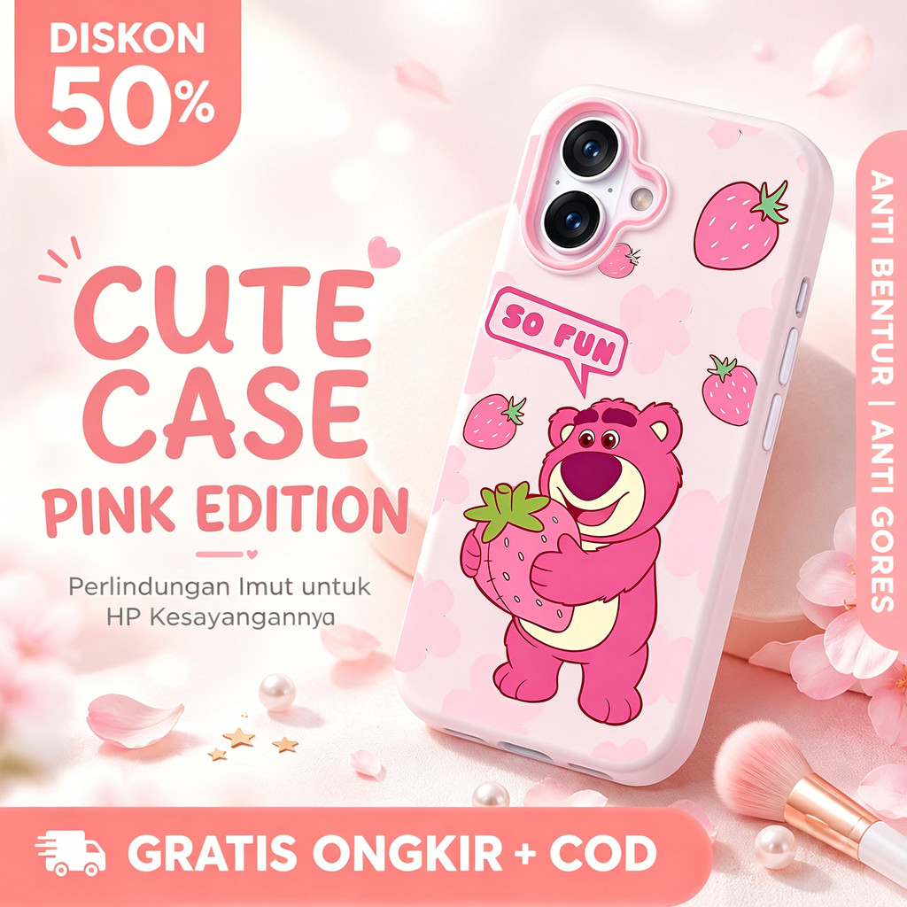Lotso Toy Story Strawberry Stylish 2 In 1  Case Oppo Reno 15F A6X A6 Pro 14F A3X A5 2025 A5I A5 Pro 