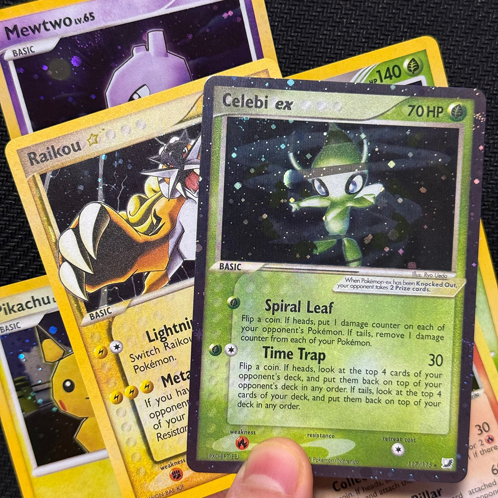 PKM Proxy Cards Mewtwo Venusaur Pikachu Rumble (RM) Raikou Star Celebi Unseen Forces EN Card Trading