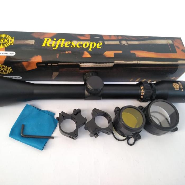 Diskon Teleskop Hakko 4-16X44 Ring Gold Teropong