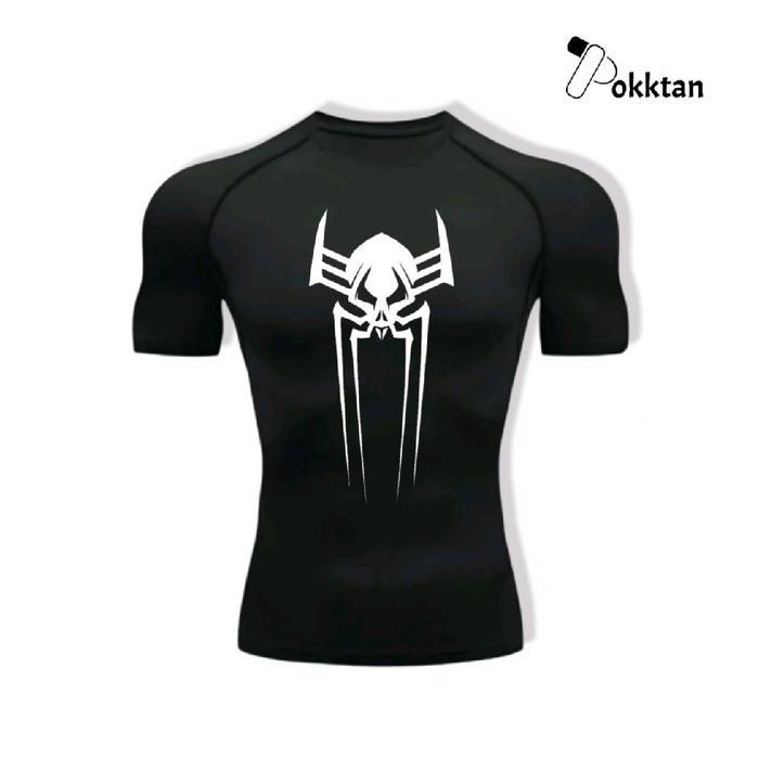 Kaos Olahraga Compression Shirt Short Sleeve Spiderman ATSV Miguel o Hara / Kaos Olahraga Kompresi K
