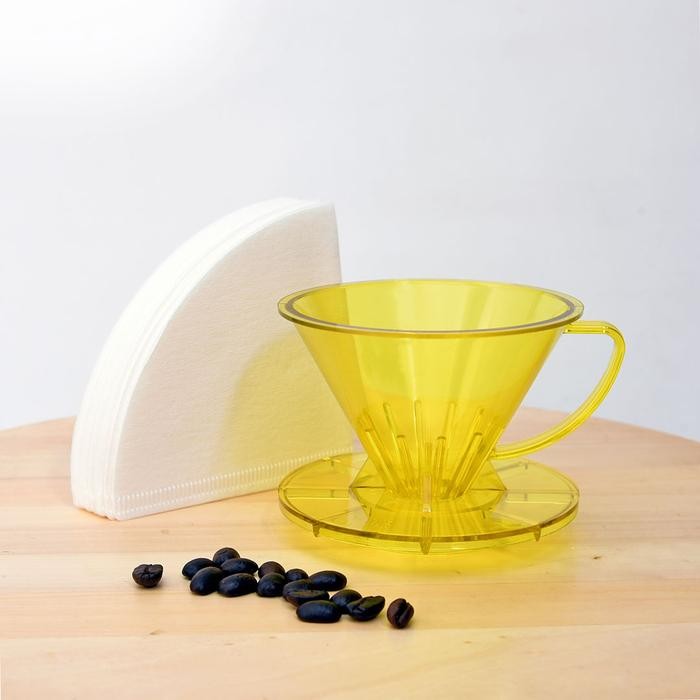 

SUJI DRIPPER V60 01 YELLOW + PAPER FILTER 01 WHITE 40 LBR