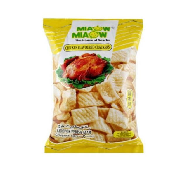 

MIAOW MIAOW CHICKEN FLAVOUR KERUPUK 60 GRAM SNACK IMPORT MALAYSIA
