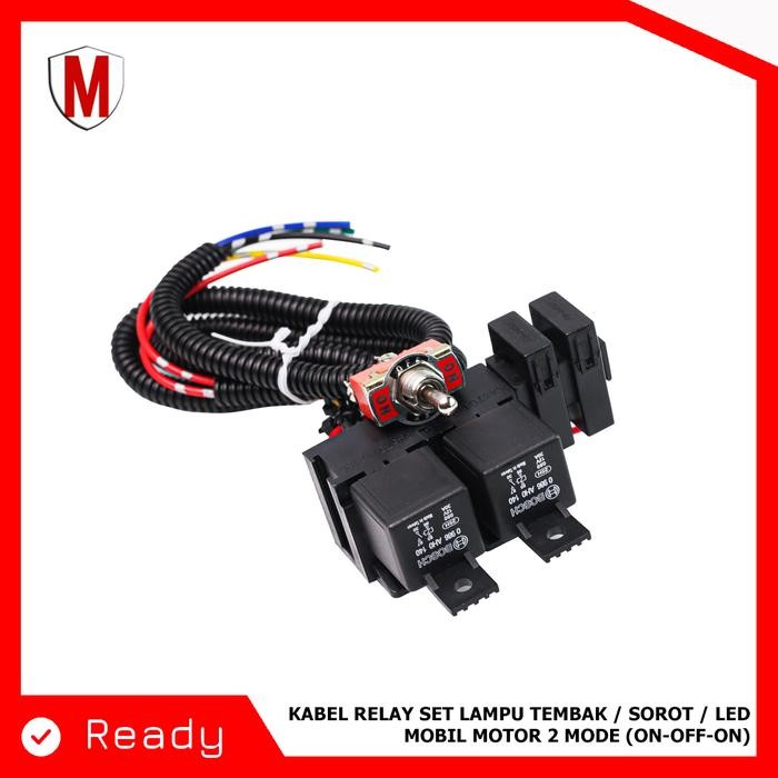 KABEL RELAY SET LAMPU TEMBAK / SOROT / LED MOBIL MOTOR 2 MODE HIGH LOW