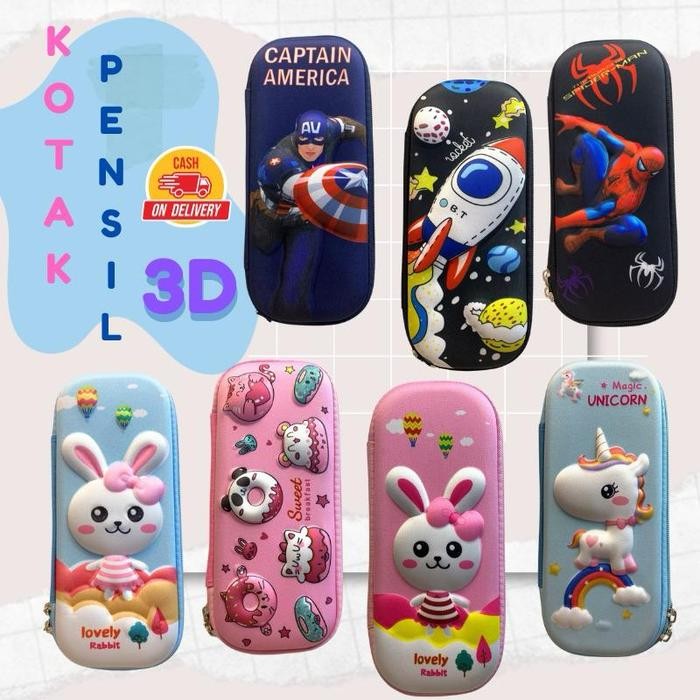 

TEMPAT PENSIL KOTAK PENSIL ANAK PEREMPUAN GAMBAR 3D ANAK