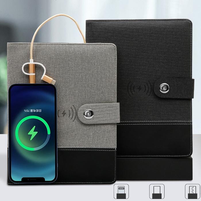 

Promo! Notebook Buku Catatan Agenda Wireless Charging Power Bank Gift Set Stationery