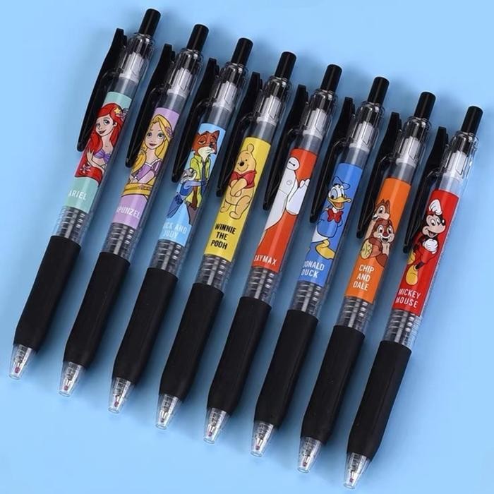 NEW PRODUK ZEBRA SARASA DISNEY CHARACTERS PRINCESS ARIEL RAPUNZEL GEL INK PEN 0.5MM PULPEN LIMITED