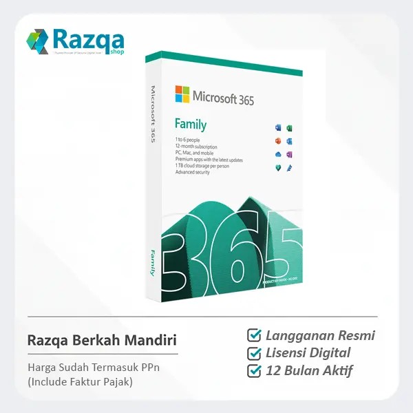 Microsoft 365 Family 1 Tahun