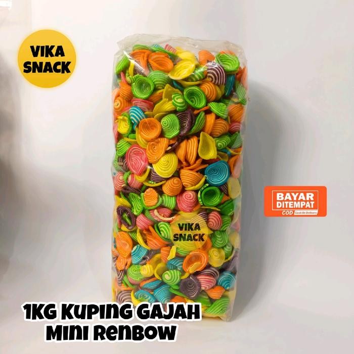 Pilihan- 1Kg Kuping Gajah Mini Warna Warni