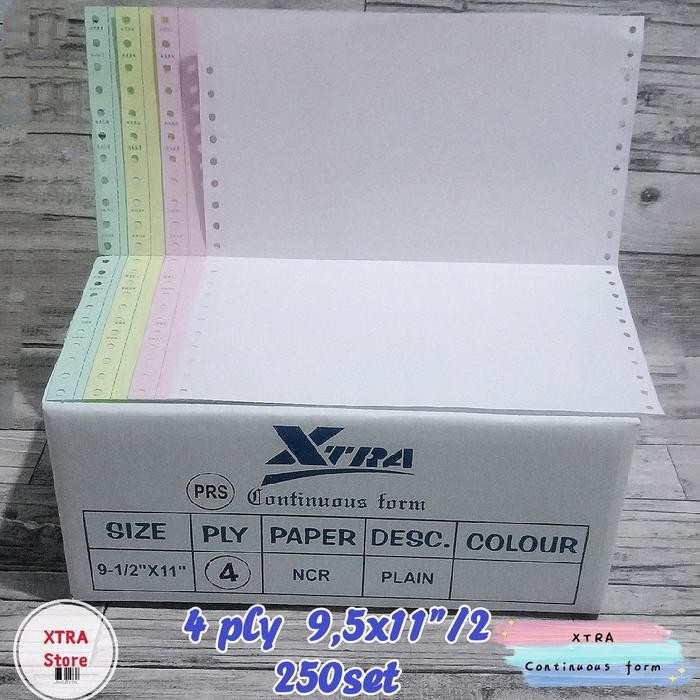 

Pilihan- Kertas Continuous Form 4Ply 9.5X11"/2 250Set
