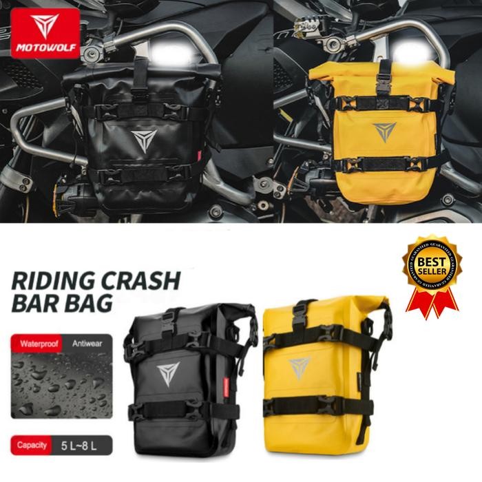 Crashbar Bag Motor Touring Motowolf Side Bag Waterproof Premium