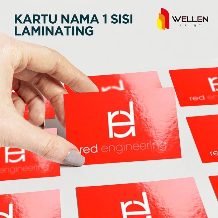

Cetak / Print Kartu Nama / Name Card 1 Sisi Laminasi Doff / Glossy