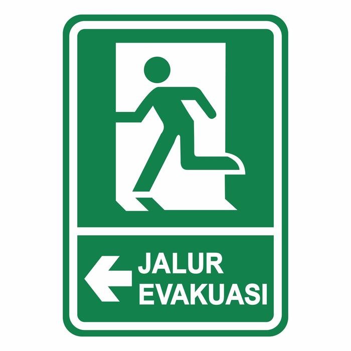 

RAMBU JALUR EVAKUASI DARURAT EMERGENCY 35CM X 50CM K3 PLAT ALUMUNIUM