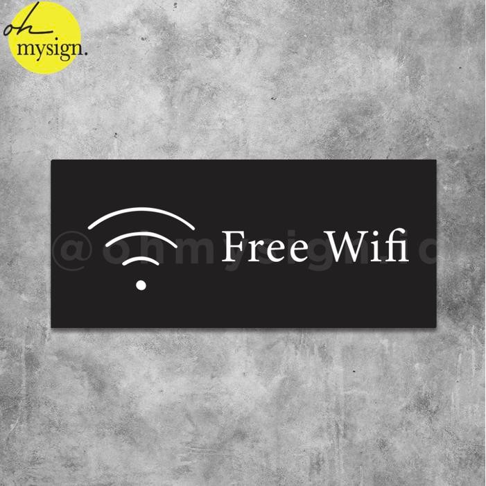 

SIGN AKRILIK FREE WIFI ACRYLIC SIGN BOARD WIFI UV PRINT