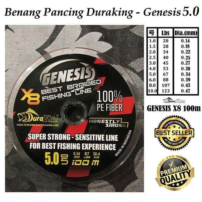 Benang/Senar Pancing Duraking Genesis PE 5.0