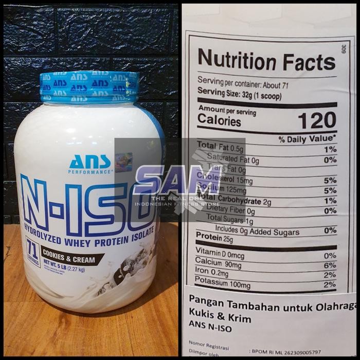 Suplemen Fitness ANS N Iso 5 lb Malang N-Iso Whey Protein Isolate