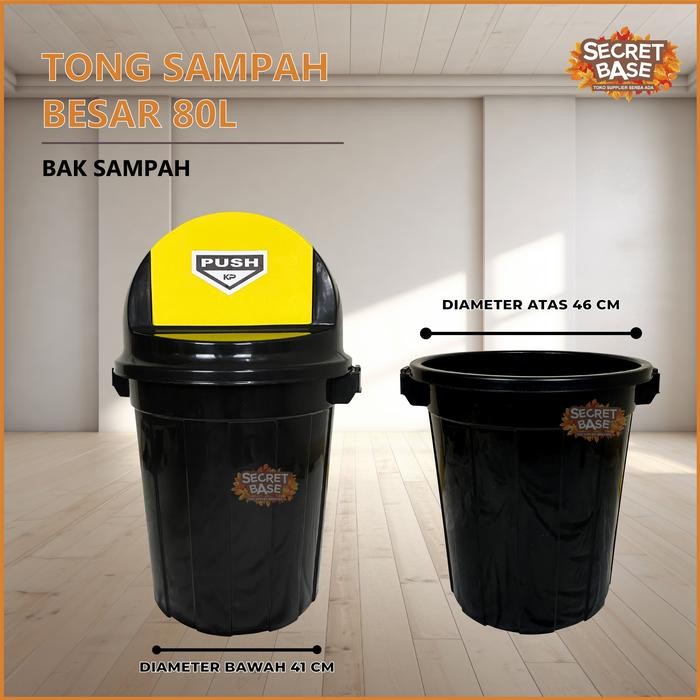 [COD] Tempat Sampah Besar 80L - Bak Sampah Besar Outdoor/ Kotak Sampah / Bak Sampah Tong