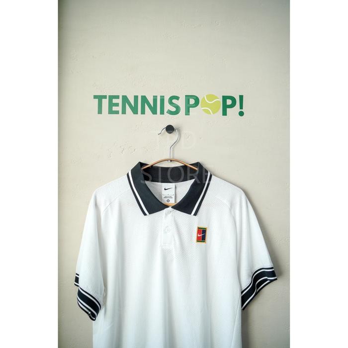 Terbaik Baju Tennis Nikecourt Polo London Heritage - White Wimbledon 2024 100% Ori