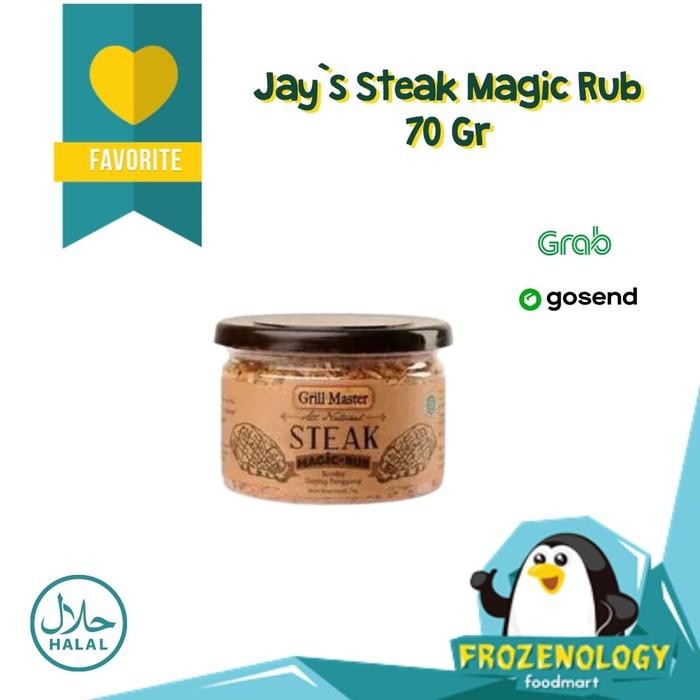 

Stok Baru Jay`s Grill Master Steak Magic Rub / Bumbu Marinasi Steak 70 Gr