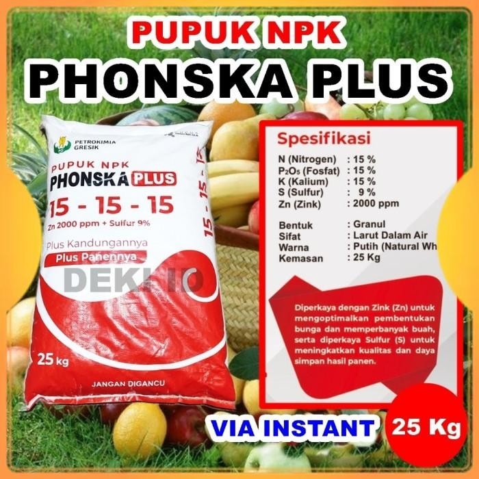 Phonska Plus 25 Kg Pupuk NPK 151515 Kemasan Pabrik Via Instant