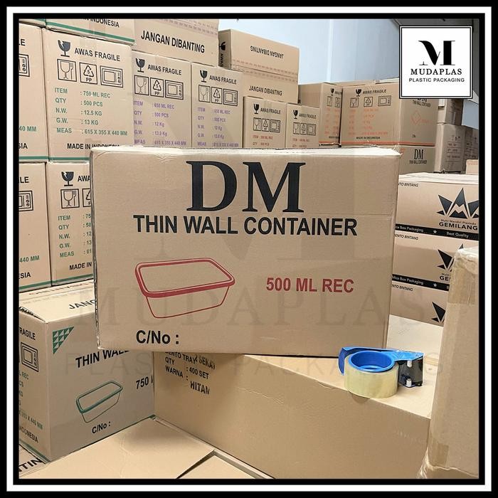 

THINWALL 500 ML DM KOTAK PERSEGI PANJANG RECTANGLE - ISI 500 PCS