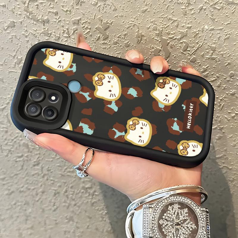 Casing Hp OPPO A15 A15s A35 Case Casing Kartun Leopard Tas pola HP Kasing Silikon Softcase mata lang