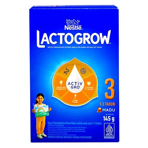 

S05151 LACTOGROW 3 MADU SUSU BUBUK 145GR KOTAK MAJU BERSAMA (20250912)